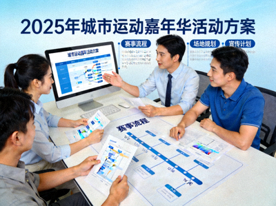 体育策划团队正在设计大型赛事活动方案